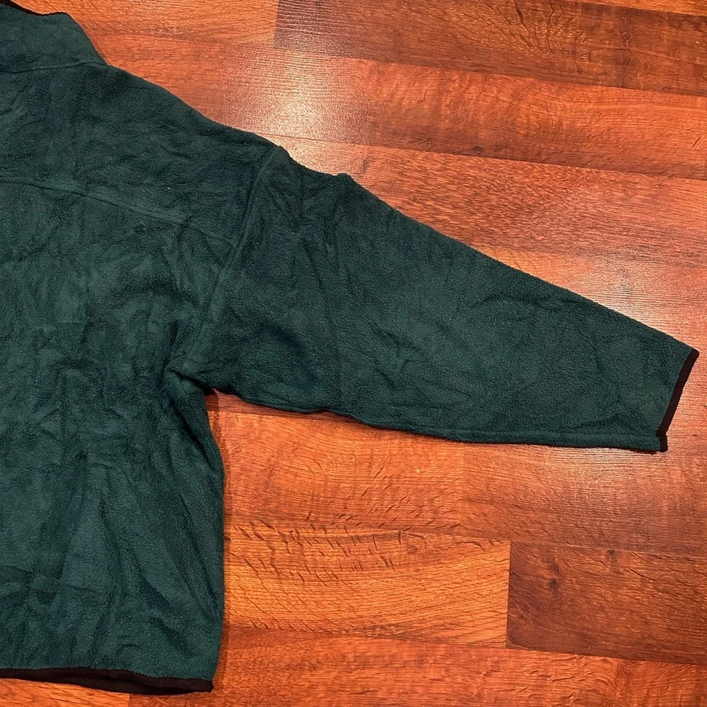 Vintage The North Face Fleece 1/4 Zip Green Pullover Men's Size Medium USA Made